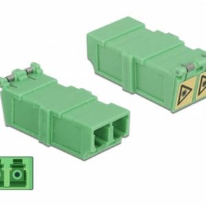 Set 4 buc cupla LC Duplex Multi Mode M-M cu protectie laser flip, Delock 85927