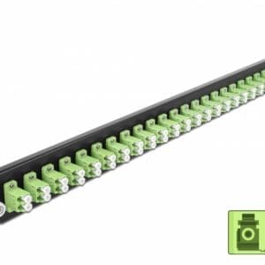 Panou 19″ pentru carcasa 24 porturi LC Duplex OM5 limegreen, Delock 43362