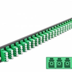 Panou 19″ pentru carcasa 24 porturi LC Quad OS2 verde, Delock 43370