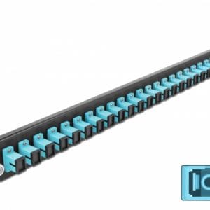 Panou 19″ pentru carcasa 24 porturi SC Simplex OM3 aqua, Delock 43354