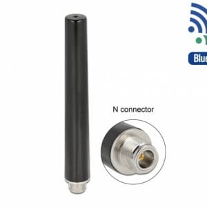 Antena de exterior Dual Band WLAN WiFi 6 N jack 4 – 6 dBi 16.55 cm omnidirectionala fixa, Delock 12701