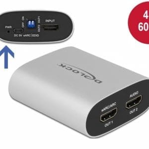 Extractor audio HDMI HD 4K60Hz cu eARC, Delock 63332