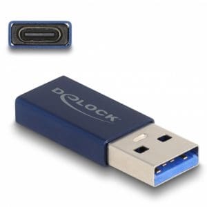 Adaptor activ USB 3.2 Gen2-A la USB type C T-M Albastru, Delock 60049