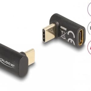 Adaptor USB4 type C T-M unghi 90 grade 8K60Hz/4K144Hz 100W/40Gb, Delock 60056