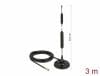 Antena GSM (lora) quadband SMA 5 dBi fixa omnidirectionala cu baza magnetica RG-58 3m exterior, Delock 12418