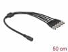 Splitter DC 5.5 x 2.1 mm 1 mama > 5 x tata insurubabil 0.5m, Delock 86590