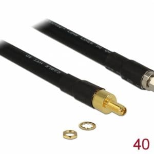 Cablu RP-SMA plug la RP-SMA jack CFD400 LLC400 0.4m low loss, Delock 13012