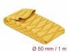 Tub termocontractabil model-X antiderapant 1m x 50 mm Galben, Delock 19610