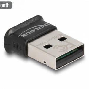 Adaptor Bluetooth 5.0 dual mode + EDR + BLE Class 1 max. 100m, Delock 61024