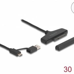 Adaptor USB type C/USB-A la HDD/SSD SATA 2.5″, Delock 61042