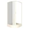 Cabina dus semirotunda Giove 80AL, usa armonica, fara cadita, material PVC, 80x80cm