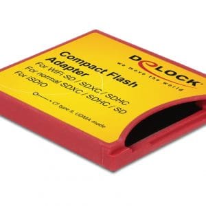 Adaptor Compact Flash tip II la iSDIO (WiFi SD), SDHC, SDXC, Delock 62542