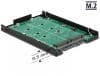 Convertor SATA 22 Pini la 2 x M.2 NGFF cu RAID, frame 2.5″, Delock 62590