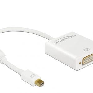 Adaptor mini Displayport la DVI T-M 1.2 4K Activ Alb, Delock 62604