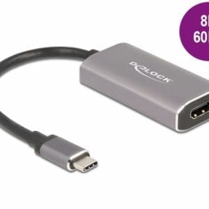 Adaptor USB type C la HDMI (DP Alt Mode) 8K60Hz cu HDR, Delock 62632