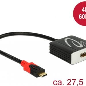 Adaptor USB tip C la HDMI T-M 4K 60 Hz (DP Alt Mode), Delock 62730