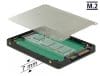 Adaptor 2.5″ SATA 22 pini la M.2 cu rack extern, Delock 62792