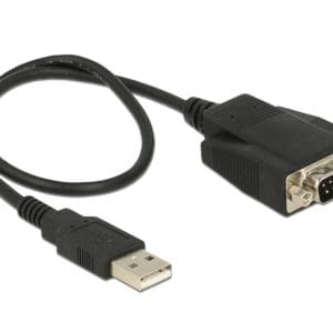 Adaptor USB la Serial RS-232 DB9 FTDI cu protectie ESD 35cm, Delock 62958