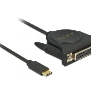 Adaptor USB tip C la paralel DB 25, Delock 62980