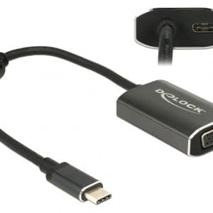 Adaptor USB-C la VGA (DP Alt Mode) T-M cu PD (Power delivery), Delock 62989