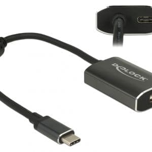 Adaptor USB-C la mini Displayport (DP Alt Mode) 4K 60 Hz T-M cu PD (Power delivery), Delock 62990