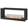 Semineu InFire 2Side 1200, Tunel, Bioetanol, 120x20x50 cm, central, Sticla de protectie, Otel, Negru
