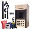 Pachet termosemineu pe peleti Termax Kamin ECO, 25 kW, cu agent termic, complet echipat, 160 mp
