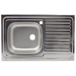 Chiuveta pentru masca+racord flexibil scurgere Z-INOX ZLN-9195ST, Inox anticalcar, Cuva stanga, 50×80 cm