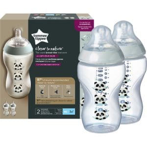 Set 2 Biberoane Tommee Tippee Closer to Nature Ursuleti Panda 340 ml