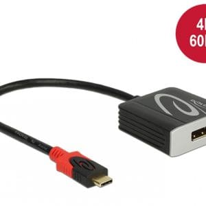 Adaptor USB tip C la Displayport T-M 4K 60 Hz (DP Alt Mode), Delock 63312