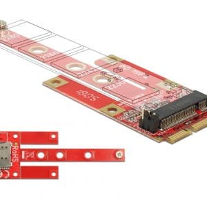 Convertor Mini PCIe la M.2 Key B slot + Micro SIM slot, Delock 63384