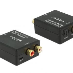 Convertor audio digital S/PDIF la analog RCA HD, Delock 63477