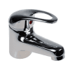 Baterie lavoar baie, Inox, FOXMAG24, monocomanda cu ventil, cartus ceramic 40 mm