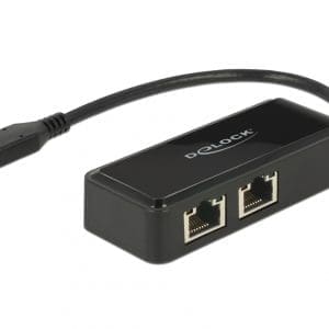 Placa de retea USB-C 3.1 Gen 1 la 2 x Gigabit LAN, Delock 63927