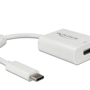 Adaptor USB tip C la HDMI (DP Alt Mode) 4K 60Hz cu HDR T-M Alb, Delock 63937