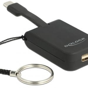 Adaptor USB-C la mini DisplayPort (DP Alt Mode) 4K 60Hz T-M pentru breloc, Delock 63939