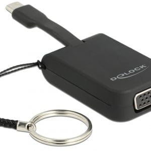 Adaptor USB-C la VGA (DP Alt Mode) T-M pentru breloc, Delock 63941