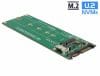 Convertor U.2 SFF-8654/SATA la M.2 Key M, Delock 63953