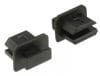 Protectie impotriva prafului pentru conector mini Displayport mama cu prindere Negru set 10 buc, Delock 64026