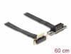 Riser card PCI Express x1 unghi 90 grade 60cm, Delock 88043
