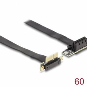 Riser card PCI Express x1 unghi 90 grade 60cm, Delock 88043