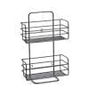 Organizator baie Zeller, metal, 25x9x38 cm, negru