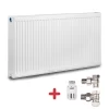 Pachet calorifer (radiator) din otel KOPH, tip 22, 500×1000 mm, 1929 W + Cap termostatic si 2 robineti tur-retur Herz