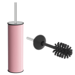 Perie WC inox cu suport – roz SMR Professional