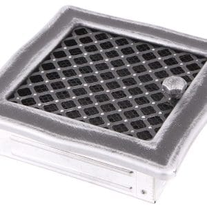 Grila Semineu DECO Jaluzea 16 X 16cm Argintiu Patinat