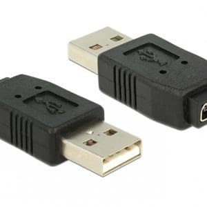 Adaptor mini USB 5 pini la USB A M – T, Delock 65094