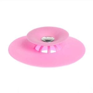 Dop pentru chiuveta/cada din silicon, universal, rezistent la temperaturi ridicate/scazute, roz