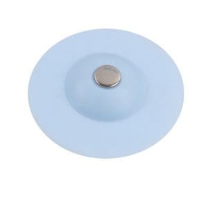 Dop pentru chiuveta/cada din silicon, universal, rezistent la temperaturi ridicate/scazute, albastru deschis