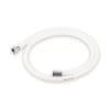 Furtun de dus, 120cm, PVC flexibil, sistem anti-rasucire, alb, Italia