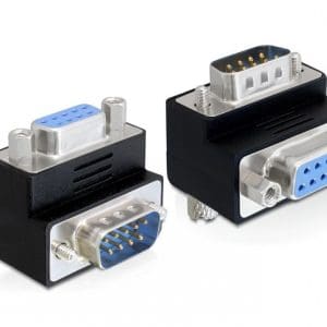 Adaptor D-Sub 9 pini T – M, unghi 90, Delock 65264